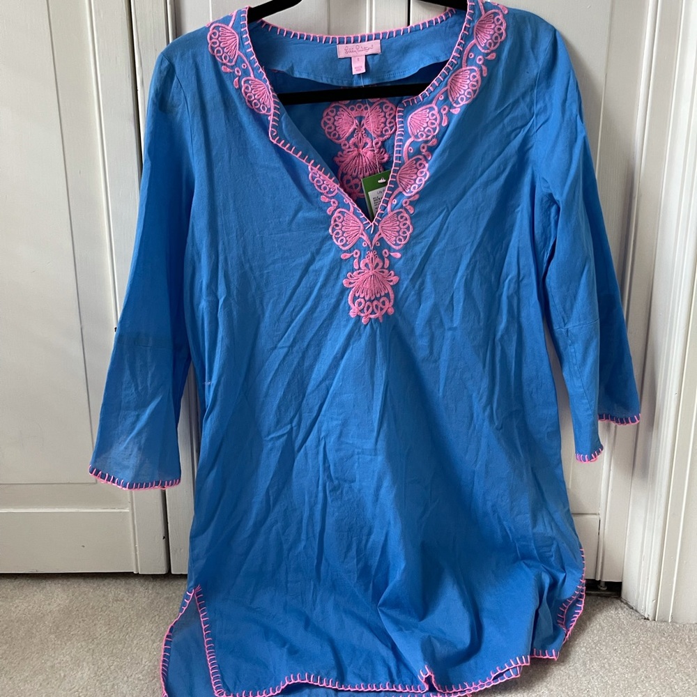 Lilly Pulitzer blue coverup size S